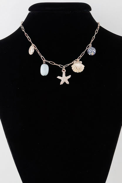 Multi Sea Charm Chain Necklace - Tigbul's Variety Fashion Shop