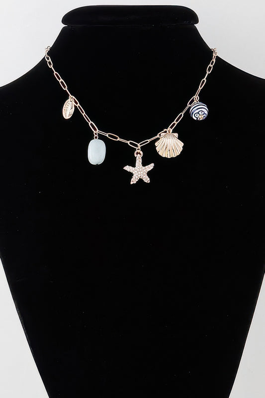 Multi Sea Charm Chain Necklace - Tigbul's Variety Fashion Shop