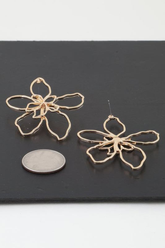Delicate Abstract Flower Earrings - Tigbul's Variety Fashion Shop