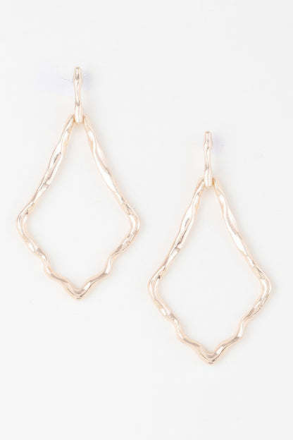 Shiny Hammered Kite Earrings - Tigbul's Variety Fashion Shop