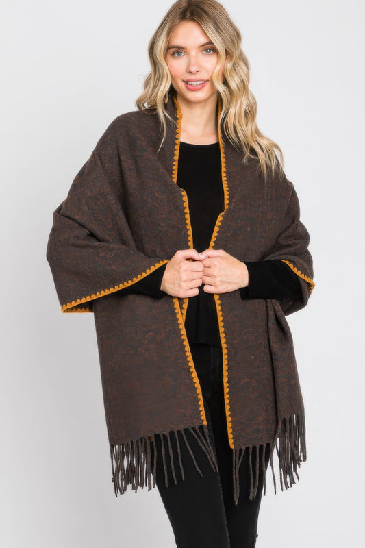 Textured Solid Fringe Scarf - Tigbul's Variety Fashion Shop