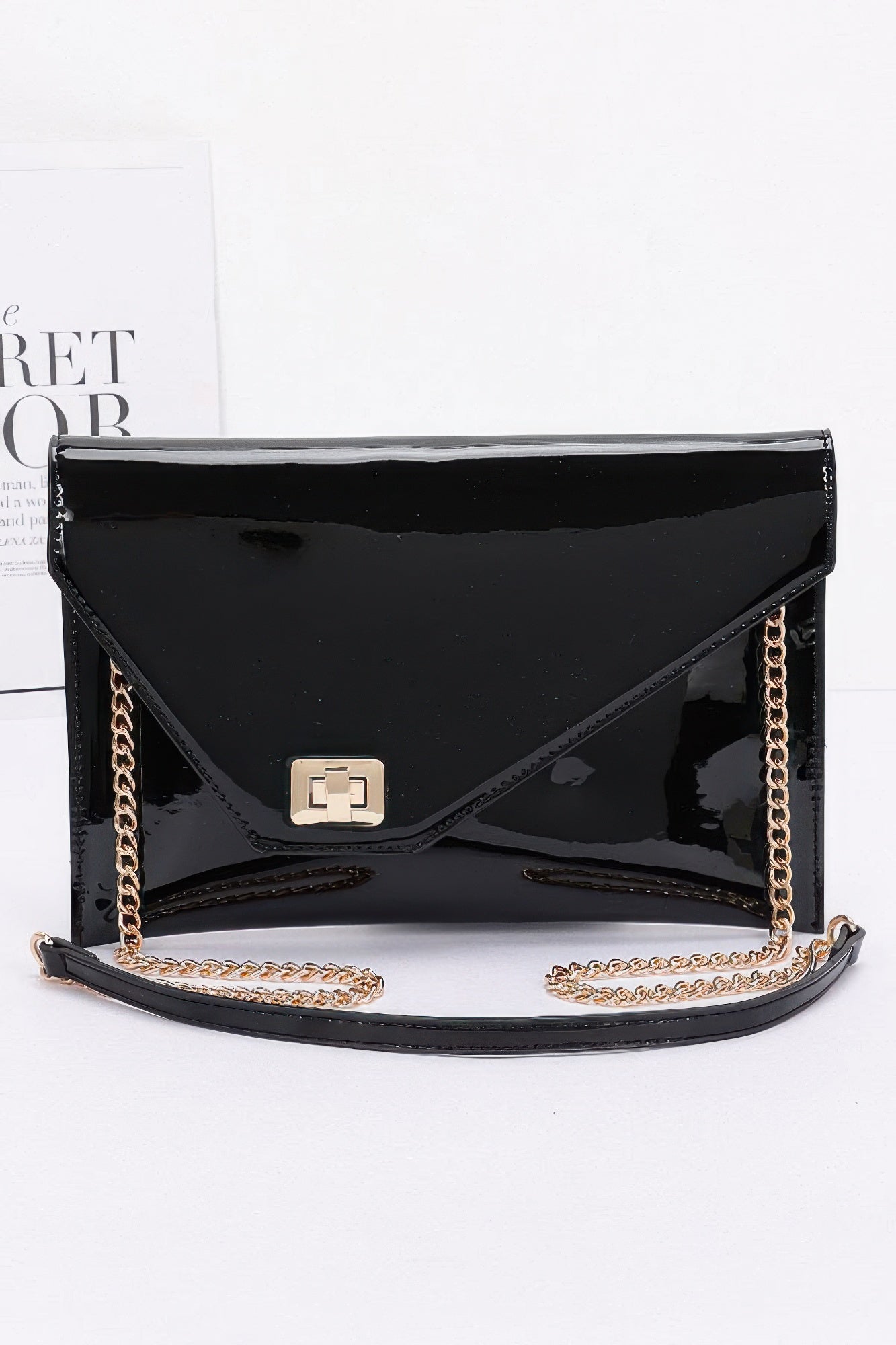 Enamel Envelope Clutch - Tigbul's Variety Fashion Shop