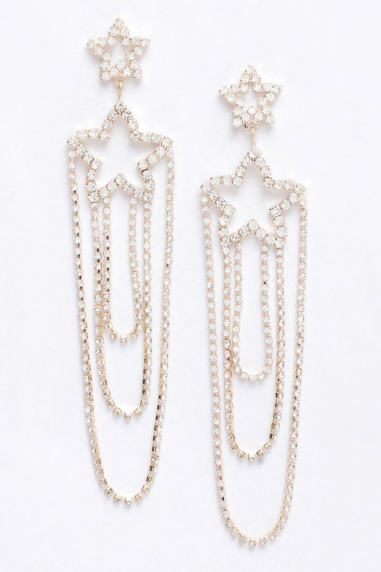 Rhinestone Fringe Earring - Tigbul's Variety Fashion Shop