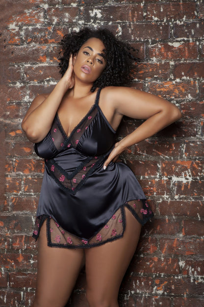 Plus Size Black Katherine Babydoll - Tigbul's Variety Fashion Shop