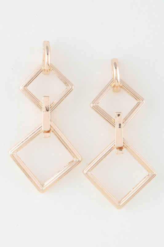 Diamond Chain Drop Earrings - Tigbul's Variety Fashion Shop