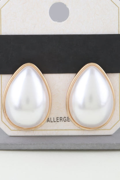 Modest Pearl Teardrop Earrings - Tigbul's Variety Fashion Shop