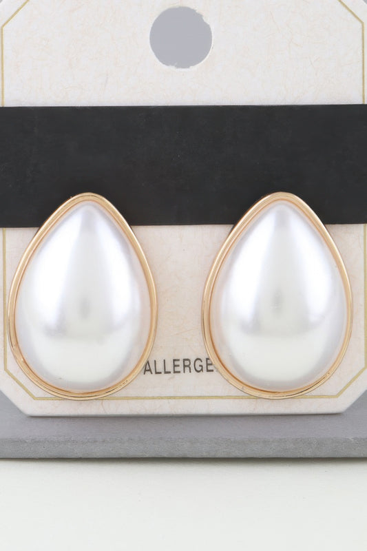 Modest Pearl Teardrop Earrings - Tigbul's Variety Fashion Shop