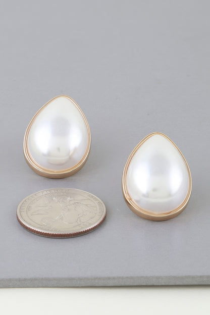 Modest Pearl Teardrop Earrings - Tigbul's Variety Fashion Shop