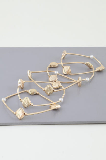 Multi Seashell Coil Bracelet - Tigbul's Variety Fashion Shop