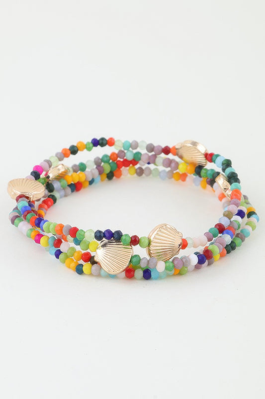 Multi Seashell Beaded Bracelet - Tigbul's Variety Fashion Shop