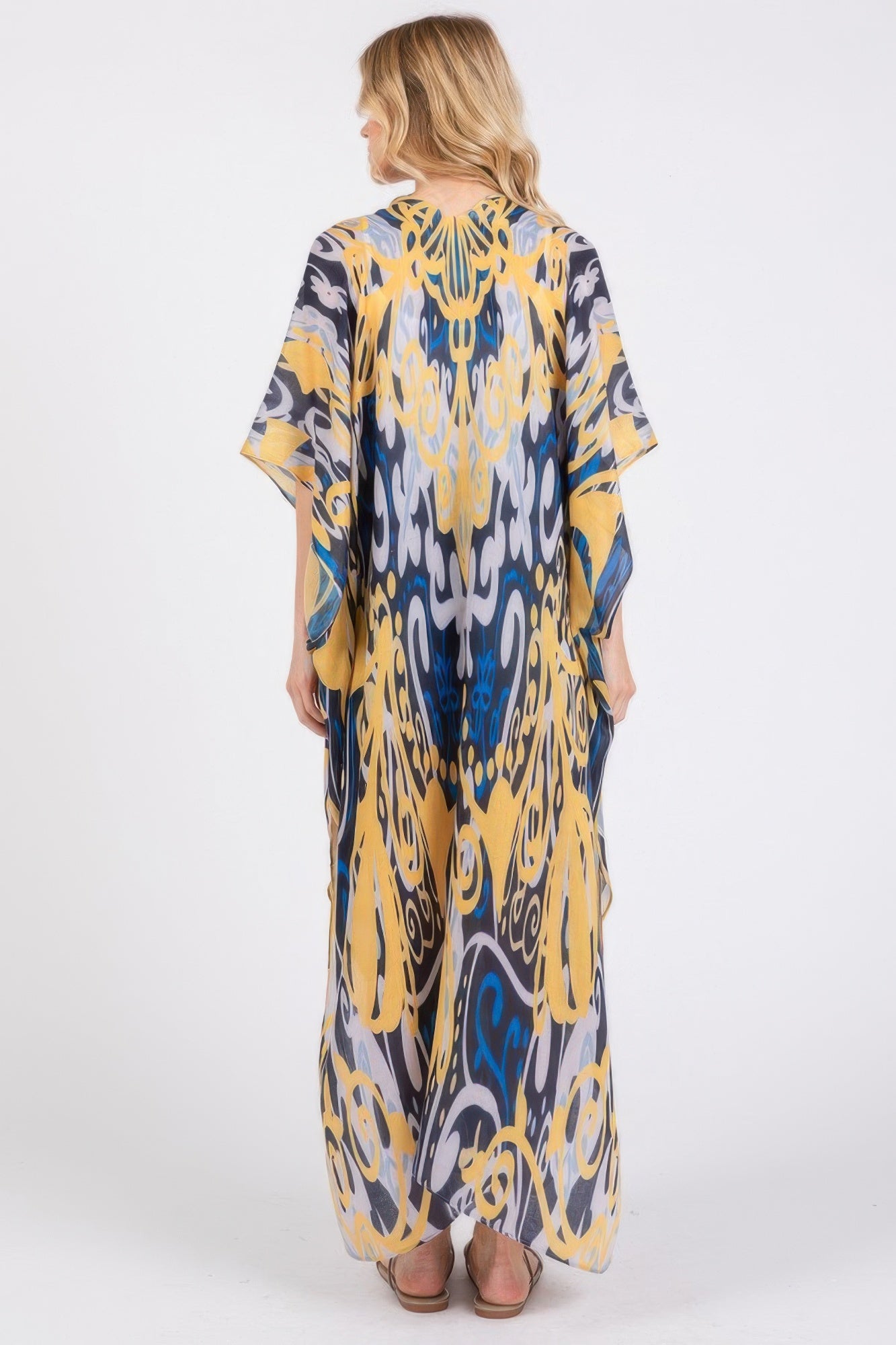 Boho Print Open Front Long Kimono - Tigbul's Variety Fashion Shop