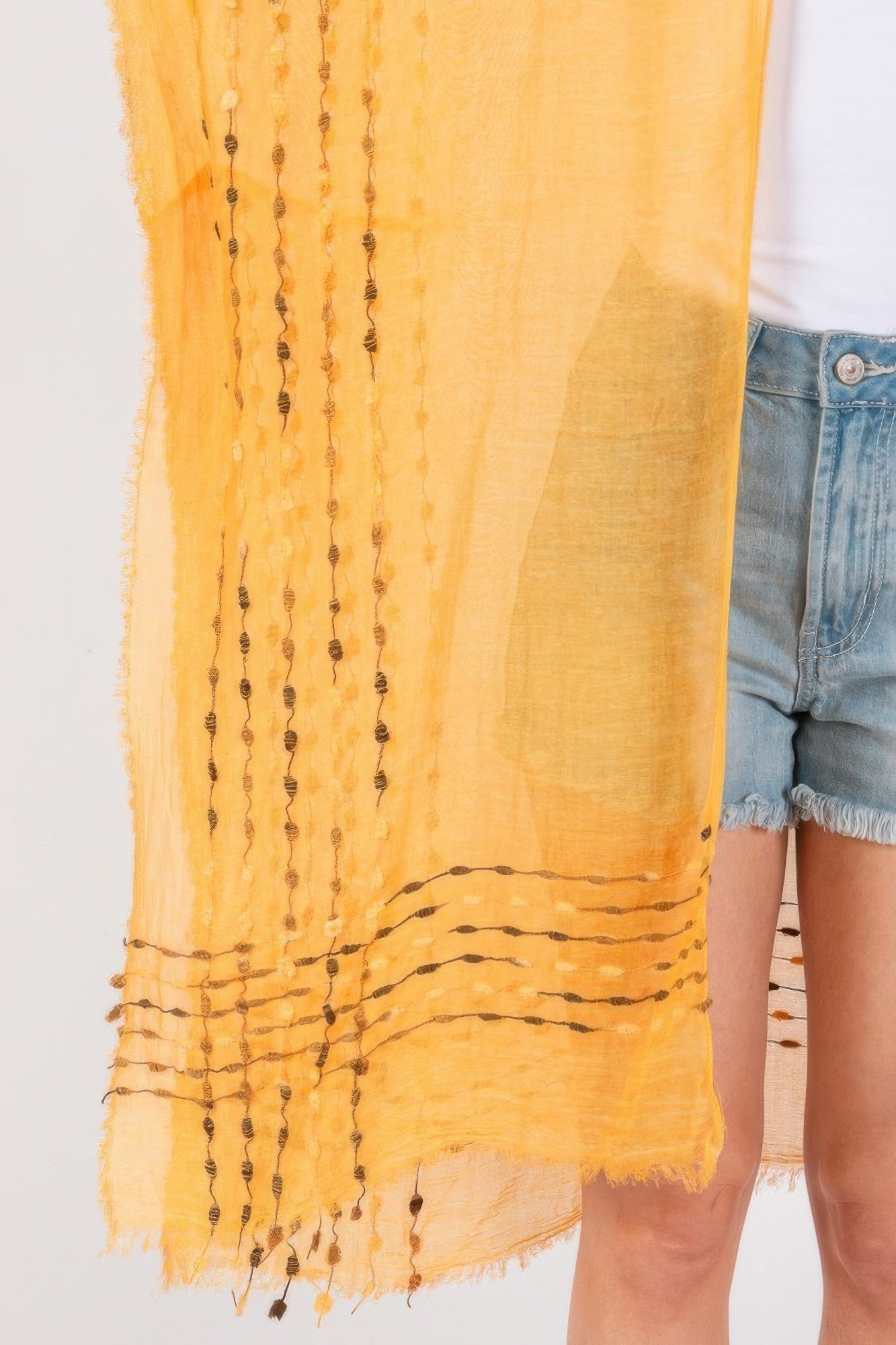 Colored Stitch Kimono - Tigbul's Variety Fashion Shop
