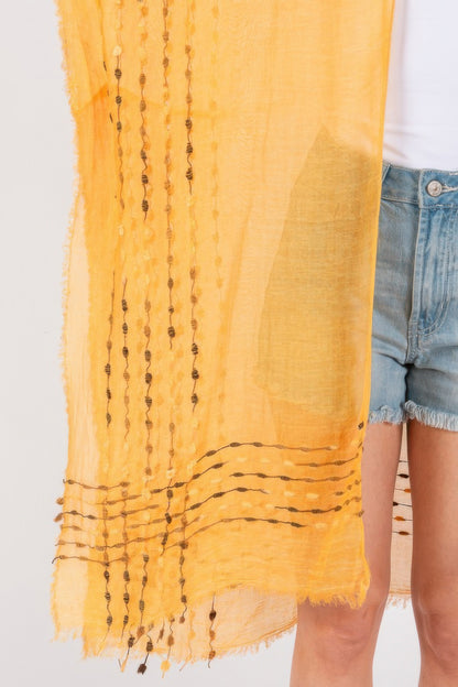 Colored Stitch Kimono - Tigbul's Variety Fashion Shop