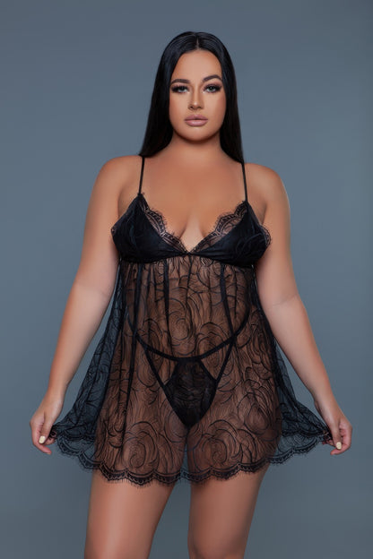 Daisy 2 Piece Babydoll - Tigbul's Variety Fashion Shop