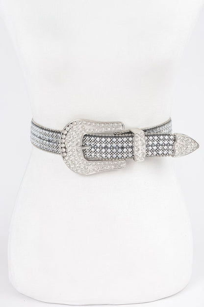 Rhinestone Western Style Belt - Tigbul's Variety Fashion Shop