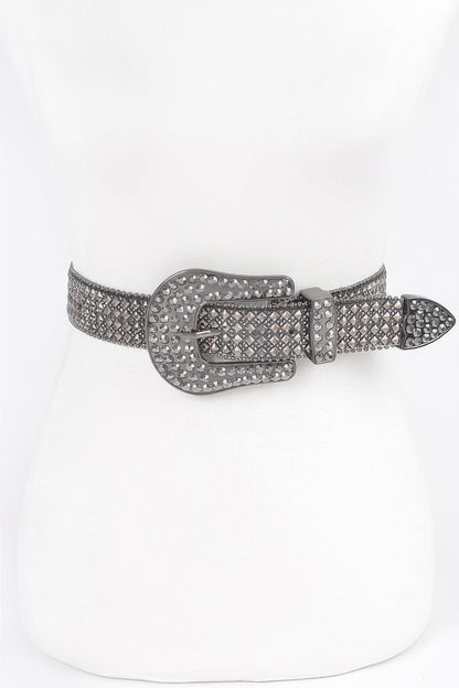 Rhinestone Western Style Belt - Tigbul's Variety Fashion Shop
