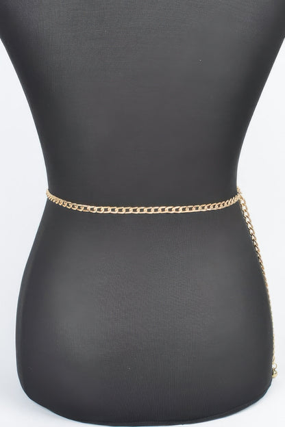 Multi Layered Metal Chain Belt - Tigbul's Variety Fashion Shop