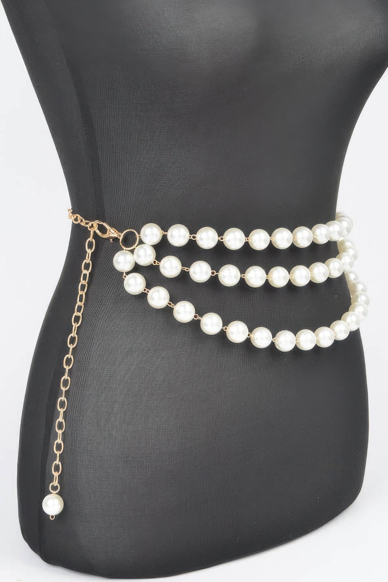 Multi Layered Pearl Chain Belt - Tigbul's Variety Fashion Shop