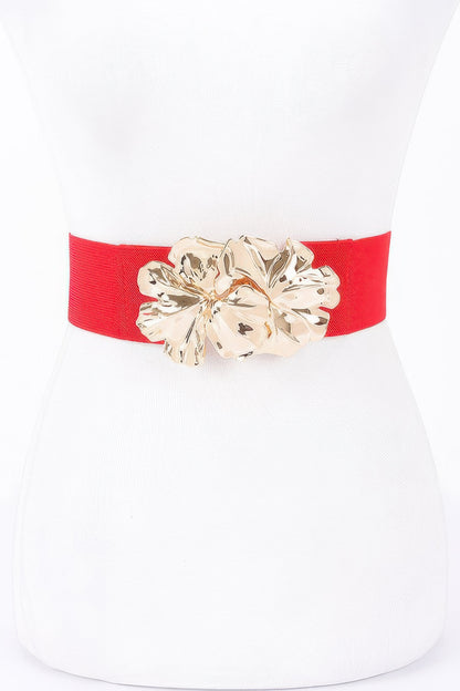 Metal Flower Elastic Belt - Tigbul's Variety Fashion Shop