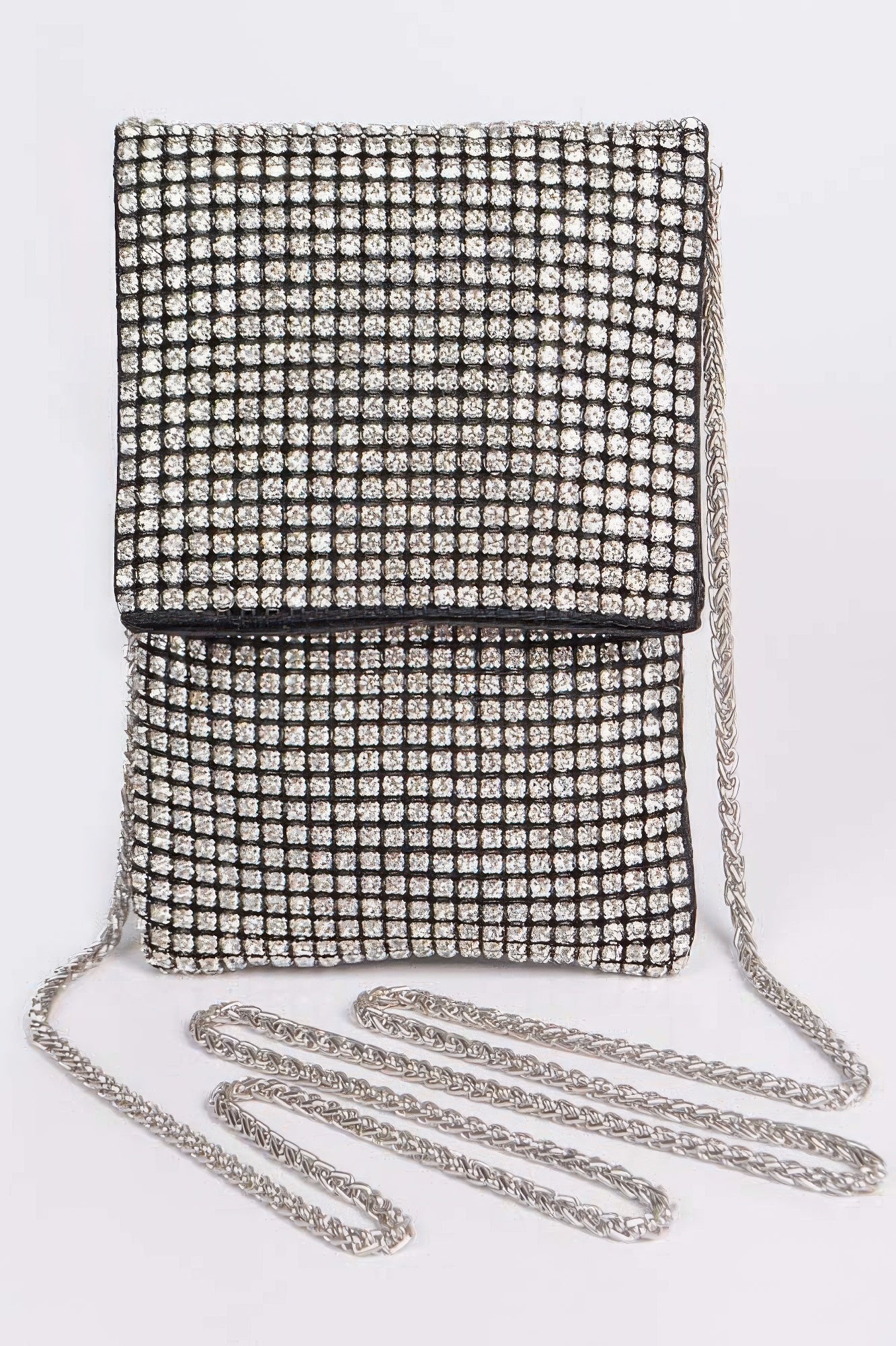 Rhinestone Rectangular Clutch - Tigbul's Variety Fashion Shop