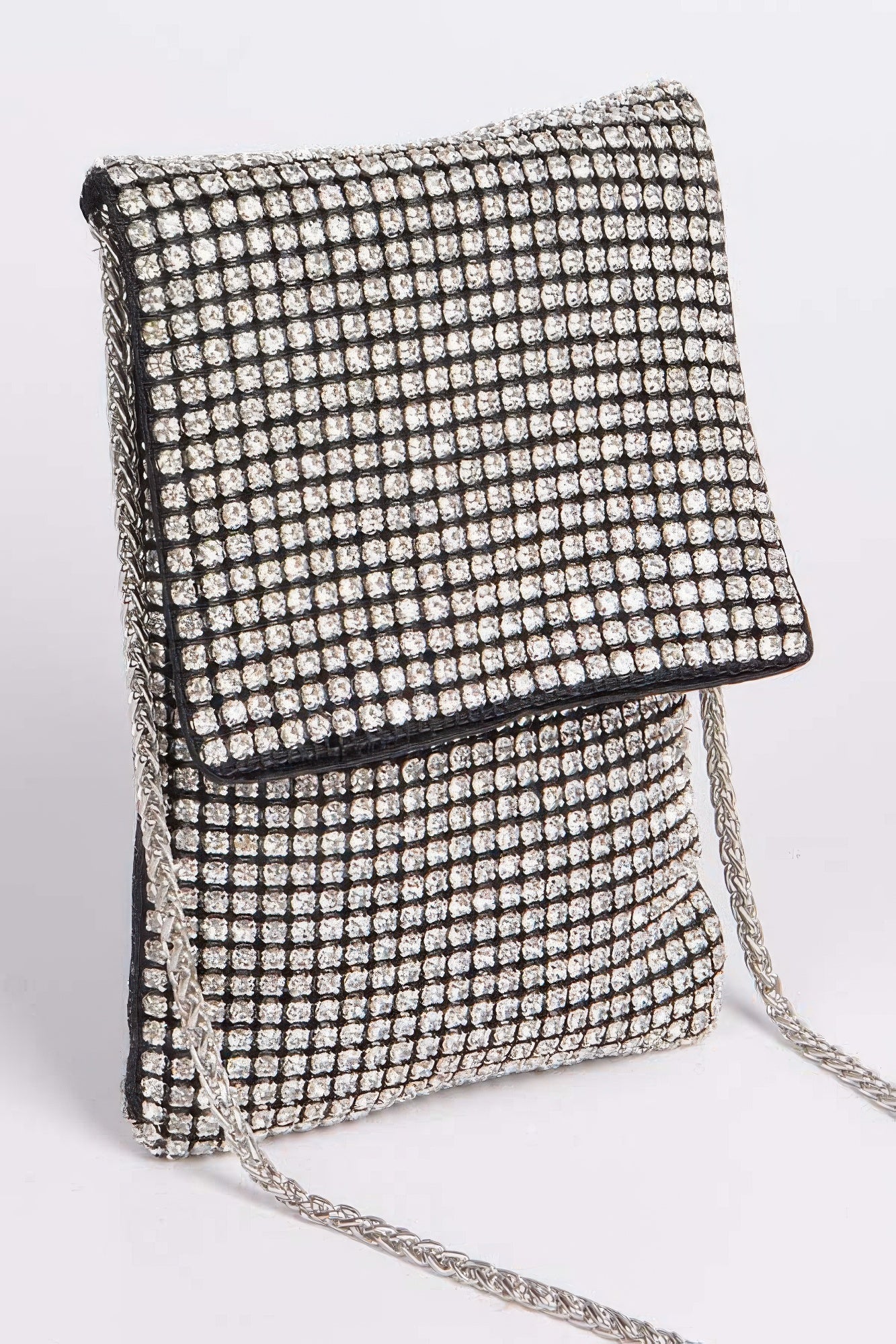 Rhinestone Rectangular Clutch - Tigbul's Variety Fashion Shop