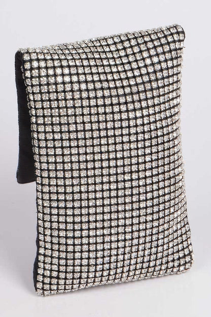 Rhinestone Rectangular Clutch - Tigbul's Variety Fashion Shop