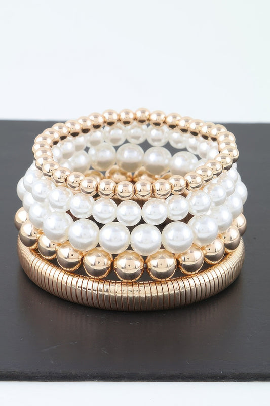 Multi Pearl Beaded Bracelet - Tigbul's Variety Fashion Shop