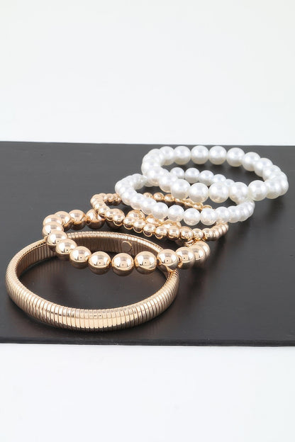 Multi Pearl Beaded Bracelet - Tigbul's Variety Fashion Shop