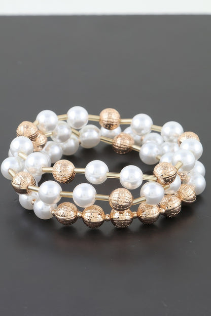 Multi Pearl Beaded Bracelet - Tigbul's Variety Fashion Shop