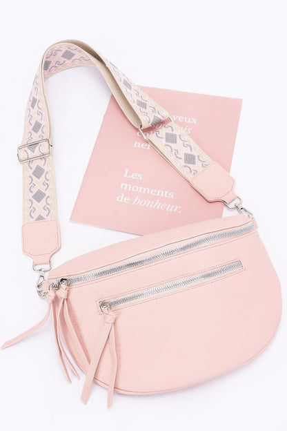 Faux Leather Crossbody Bag Belt - Tigbul's Variety Fashion Shop