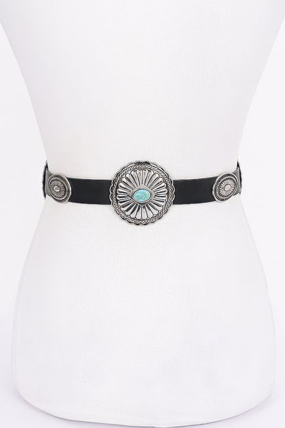 Multi Metal Vintage Pu Belt - Tigbul's Variety Fashion Shop