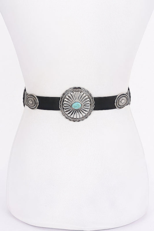 Multi Metal Vintage Pu Belt - Tigbul's Variety Fashion Shop