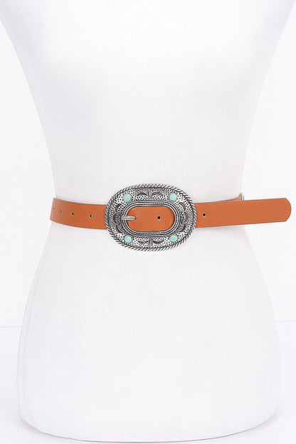 Multi Metal Vintage Pu Belt - Tigbul's Variety Fashion Shop