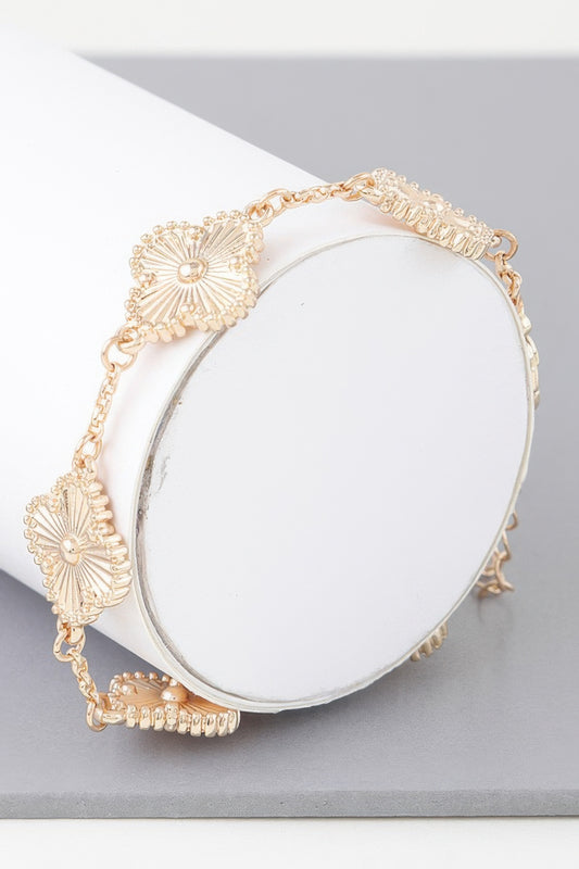 Multi Flared Clover Charm Bracelet - Tigbul's Variety Fashion Shop