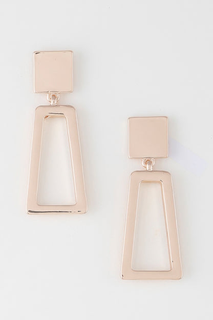 Modern Geometric Frame Drop Earrings - Tigbul's Variety Fashion Shop