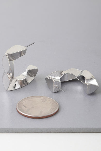 Geometric Cubic Hoop Earrings - Tigbul's Variety Fashion Shop