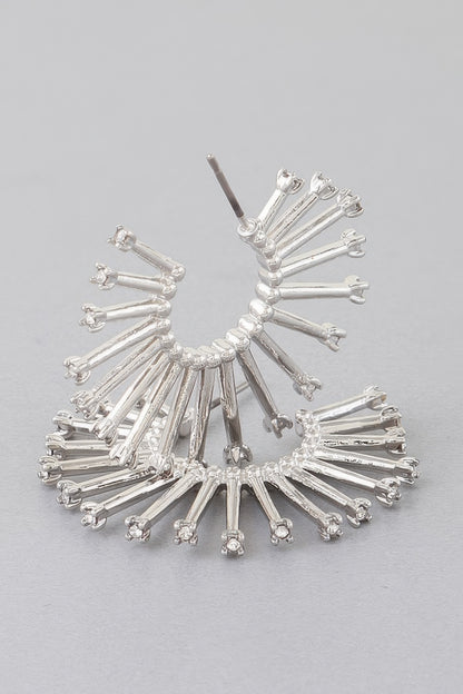 Rising Bejeweled Sun Hoop Earrings - Tigbul's Variety Fashion Shop