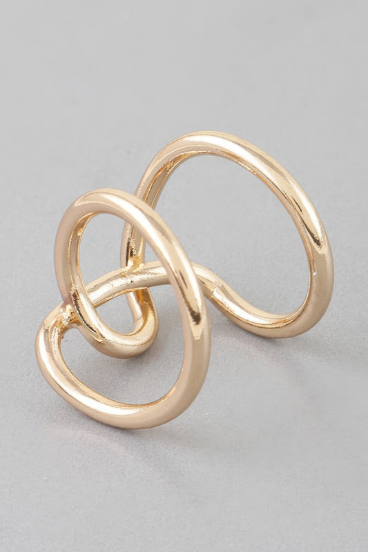 Shiny Interweaved Ring - Tigbul's Variety Fashion Shop