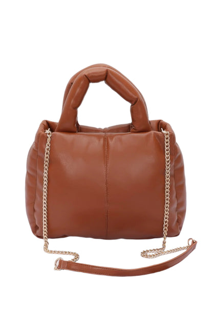Faux Leather Padded Tote Bag - Tigbul's Variety Fashion Shop