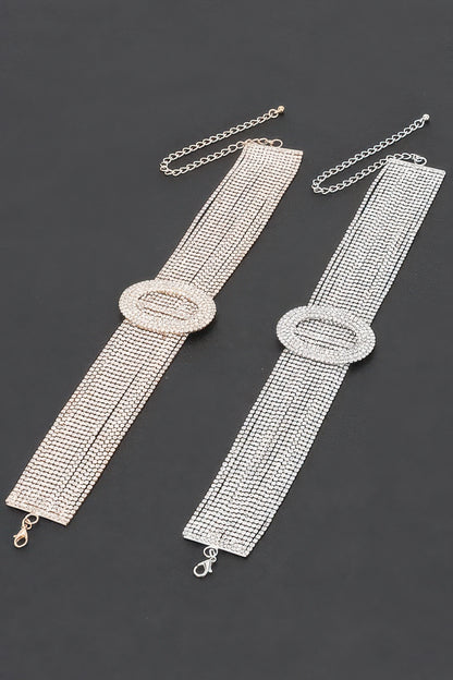 Rhinestone Choker Necklace - Tigbul's Variety Fashion Shop