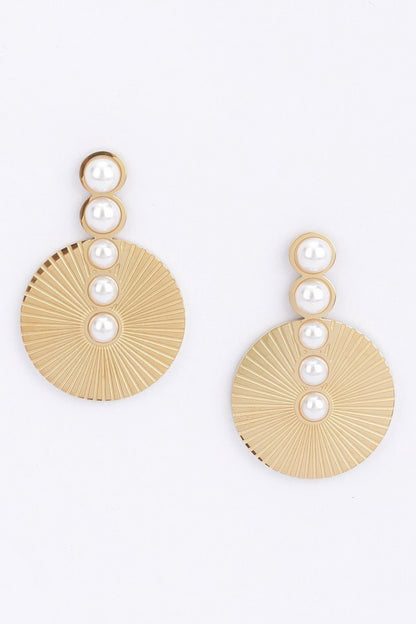 Faux Pearl Vintage Earring - Tigbul's Variety Fashion Shop