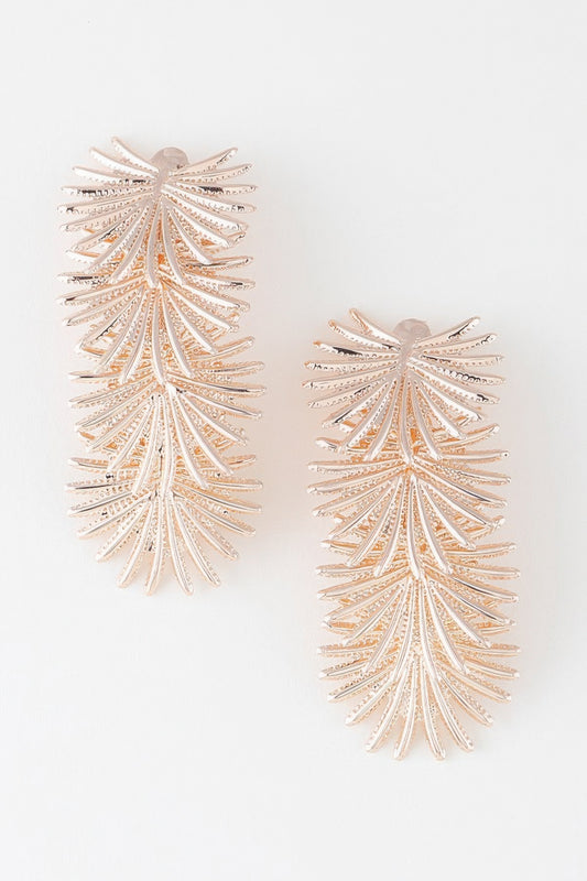 Multi Flare Leaf Drop Earrings - Tigbul's Variety Fashion Shop