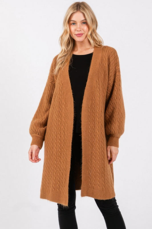 Cable Knit Cardigan - Tigbul's Variety Fashion Shop