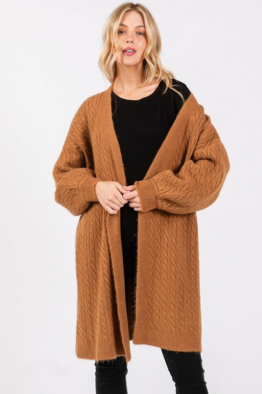 Cable Knit Cardigan - Tigbul's Variety Fashion Shop