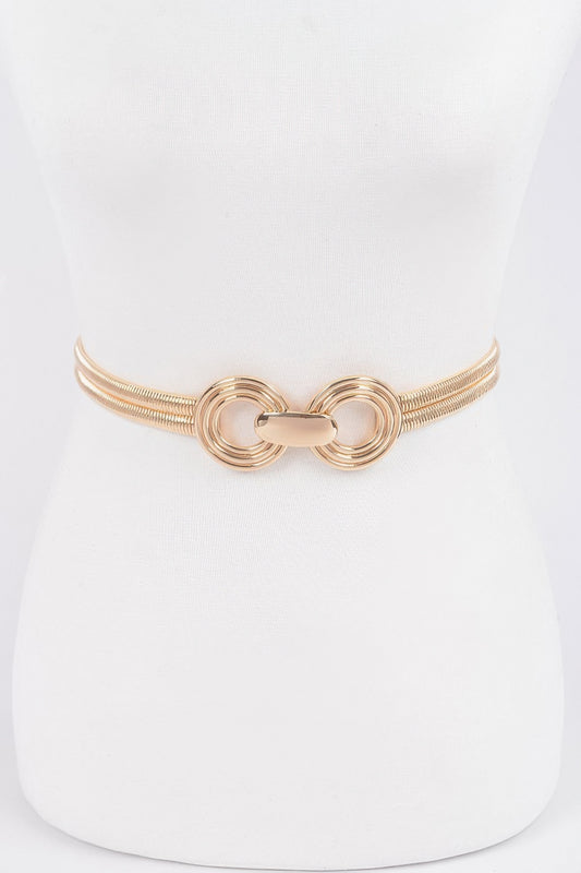 Double Metal Stretch Belt - Tigbul's Variety Fashion Shop