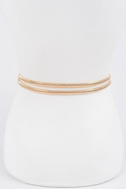 Double Metal Stretch Belt - Tigbul's Variety Fashion Shop