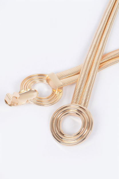 Double Metal Stretch Belt - Tigbul's Variety Fashion Shop