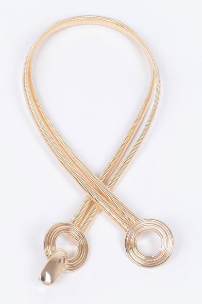 Double Metal Stretch Belt - Tigbul's Variety Fashion Shop