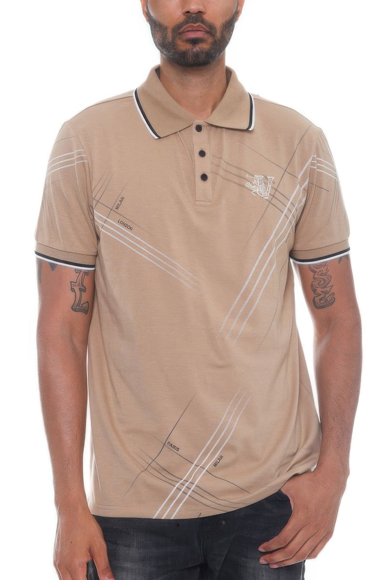 Version Couture Polo Button Down Shirt - Tigbul's Variety Fashion Shop