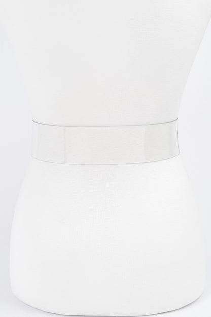 Stone Metal Buckle Clear Plus Size Belt - Tigbul's Variety Fashion Shop